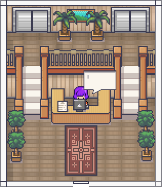 AI office pixel art